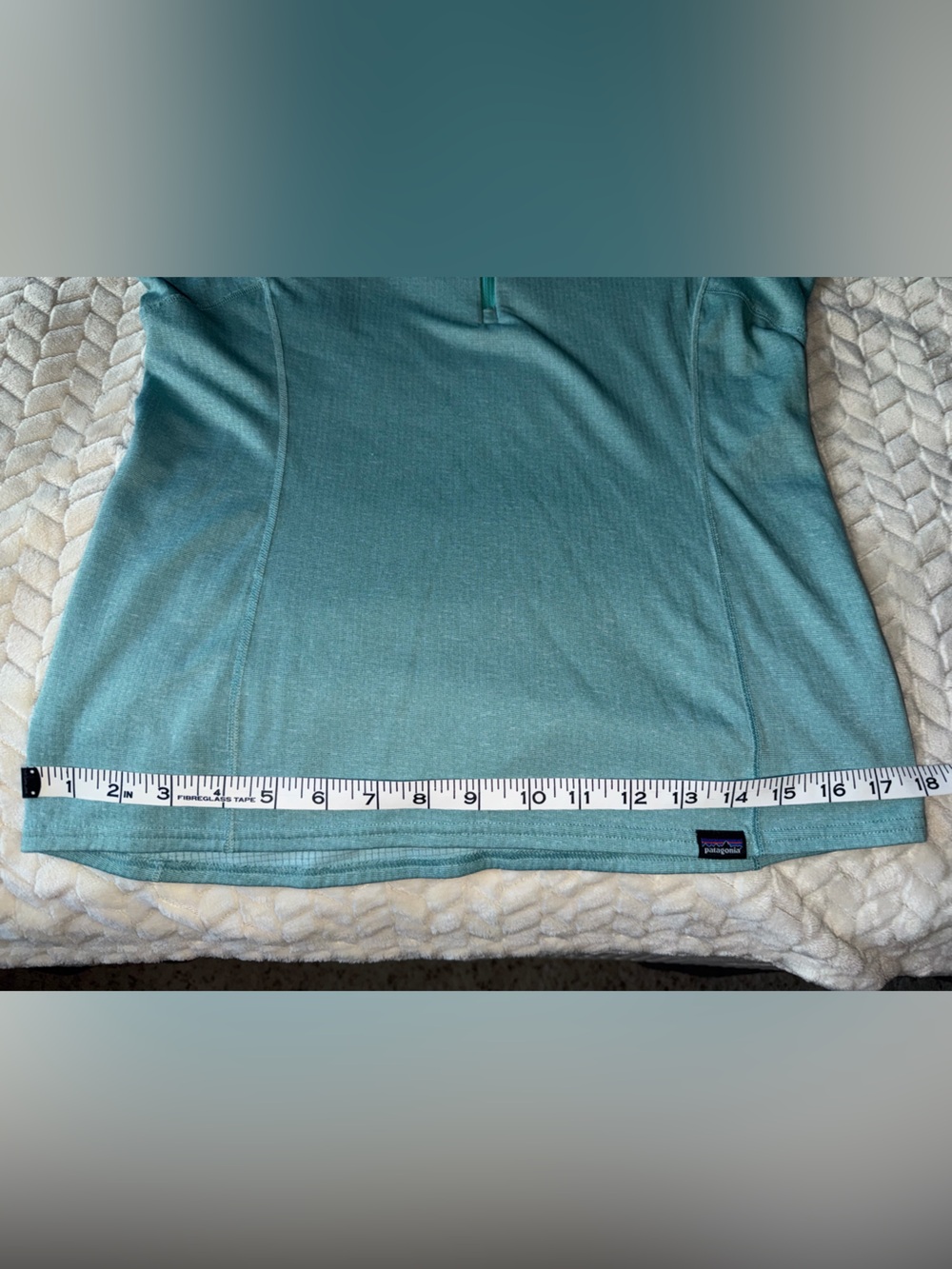 Patagonia Capilene Midweight Zip-Neck Base Layer Light Teal Size Small - Picture 8 of 8